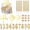 34PCS Happy Birthday Cake Toppers – Gold DIY Candles for Cakes, Weddings & Anniversaries